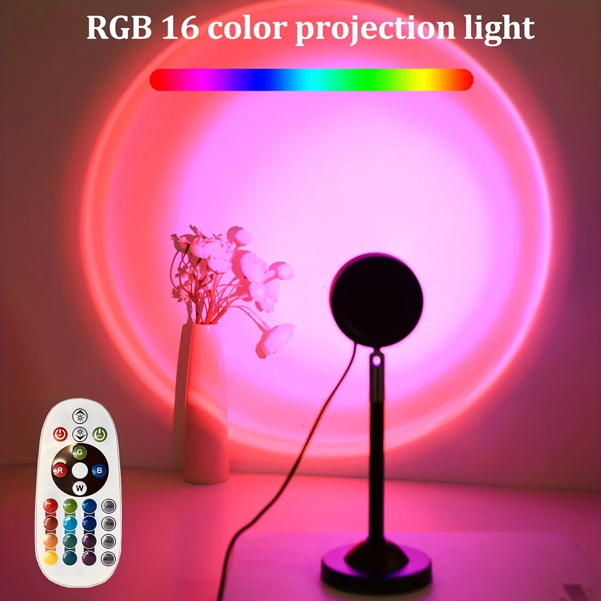 Sunset Projection Lamp — Warm Glow USB Night Light | VibeLux