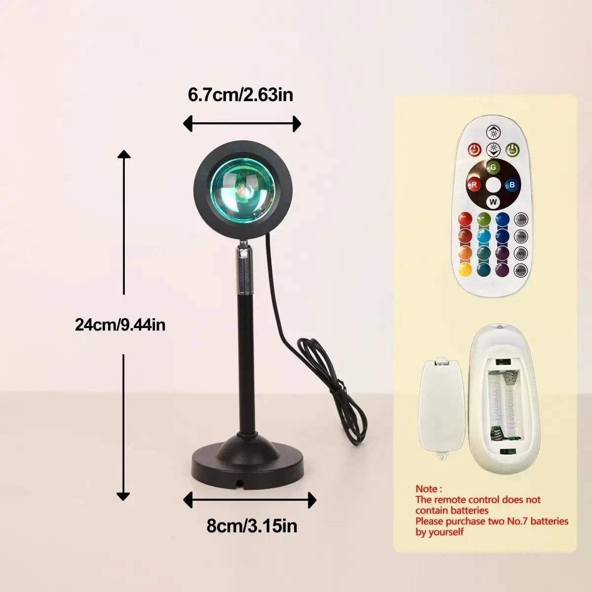 Sunset Projection Lamp — Warm Glow USB Night Light | VibeLux