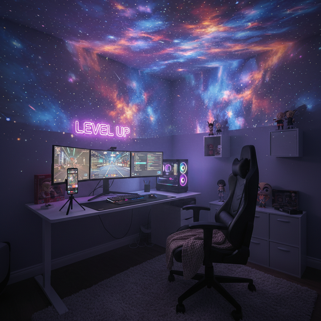 Galaxy Star Projector — Transform Your Room Into a Galaxy | VibeLux
